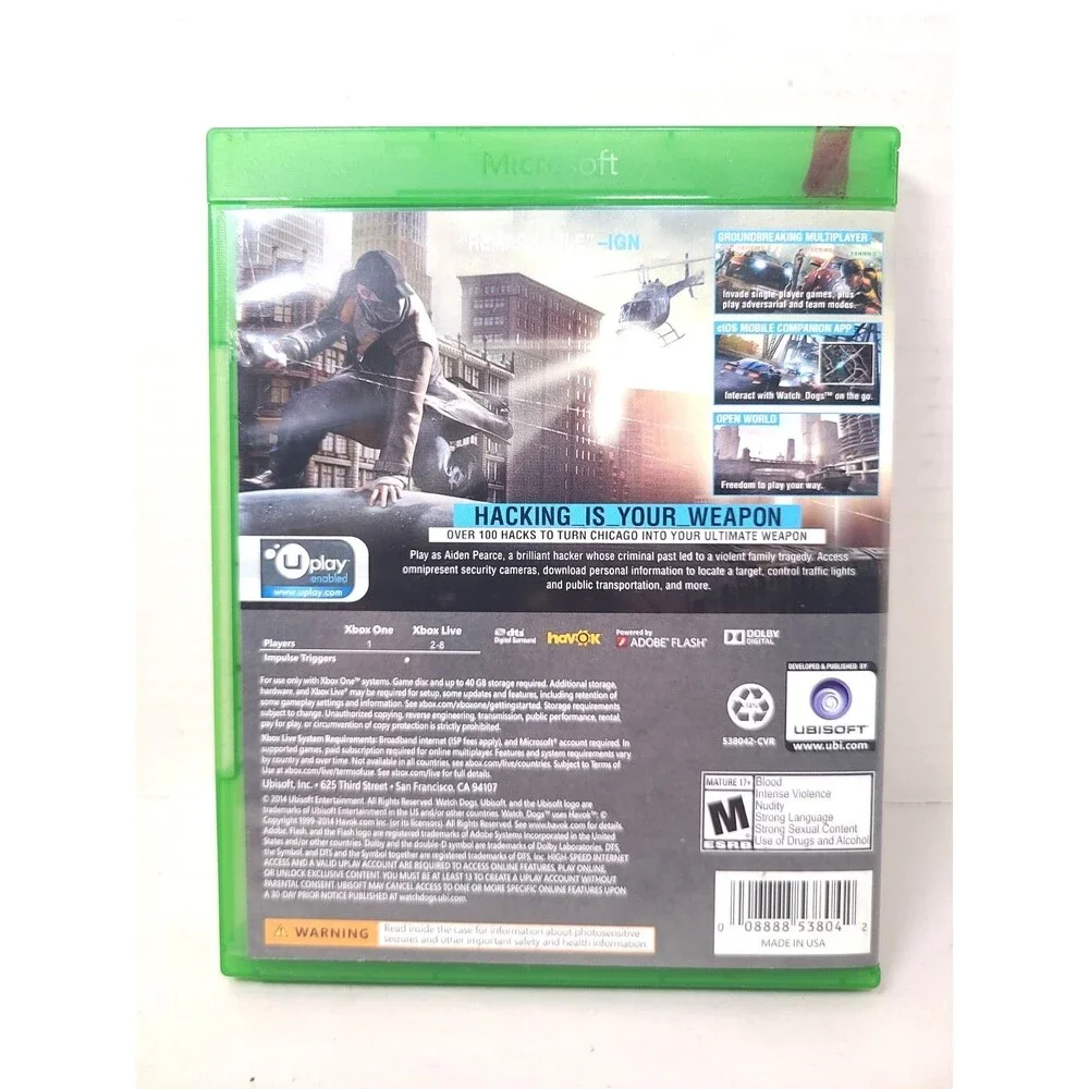 Watch Dogs (Microsoft Xbox One, 2014)